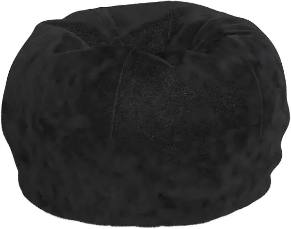 Flash Furniture Small Bean Bag Chair for Kids and Teens, Blush Furry