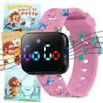 Potty Training Watch for Kids V2 – A Water Resistant Potty Reminder Device for Boys & Girls to Train Your Toddler with Fun/Musical & Vibration Interval Reminder with Potty Training eBook (Ocean)