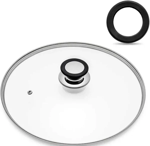 Eooch Tempered Glass Lid with Heat Resistant Handle