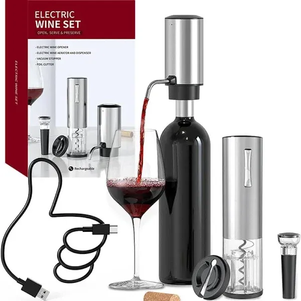 Circle Joy 4-in-1 Electric Wine Opener Set