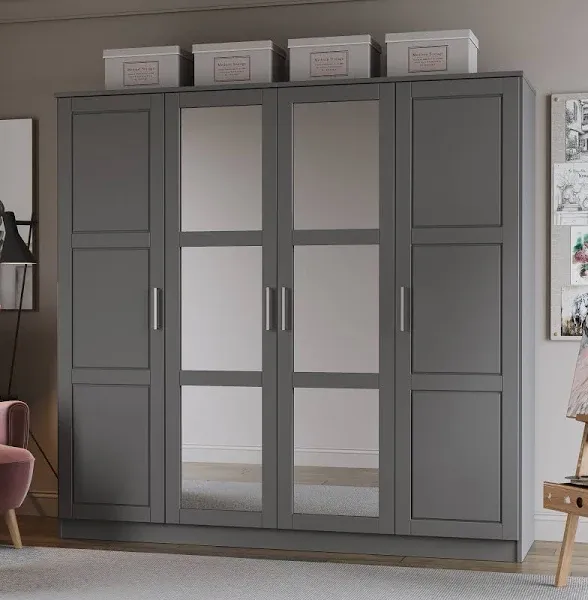 Cosmo 4-Door Wardrobe Armoire