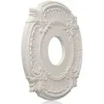 EIFHYT 2 Pack White Home Lighting Ceiling Medallions Molded Plastic, 13&#034; OD X 3-