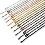 LANBEIDE 40 Packs 10 Colors Brass Necklace Chains 21 inch Link Cable Chain Necklace with Lobster Clasps Bulk for Jewelry Making