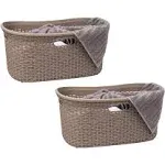 Mind Reader Set of 2 40L Ventilated Laundry Basket Brown