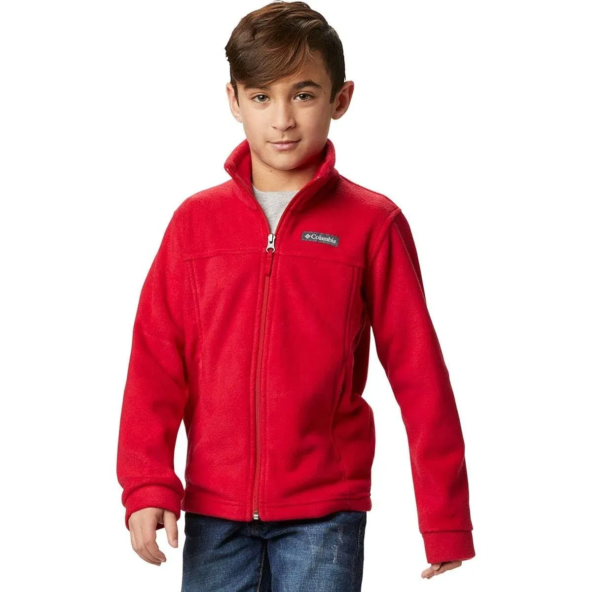 Columbia Steens MT II Fleece Boys Large Mountain Red Jacket