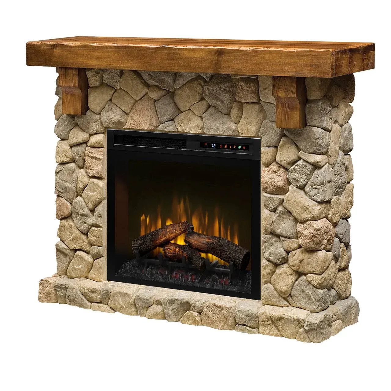 Dimplex - Fieldstone Mantel Electric Fireplace