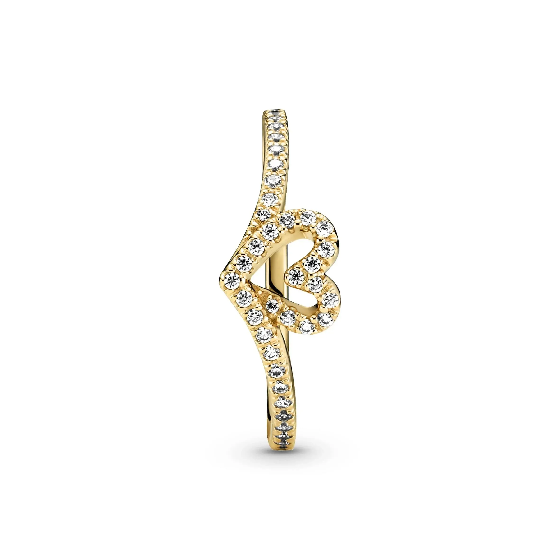 Pandora Timeless Wish Sparkling Heart Ring 56