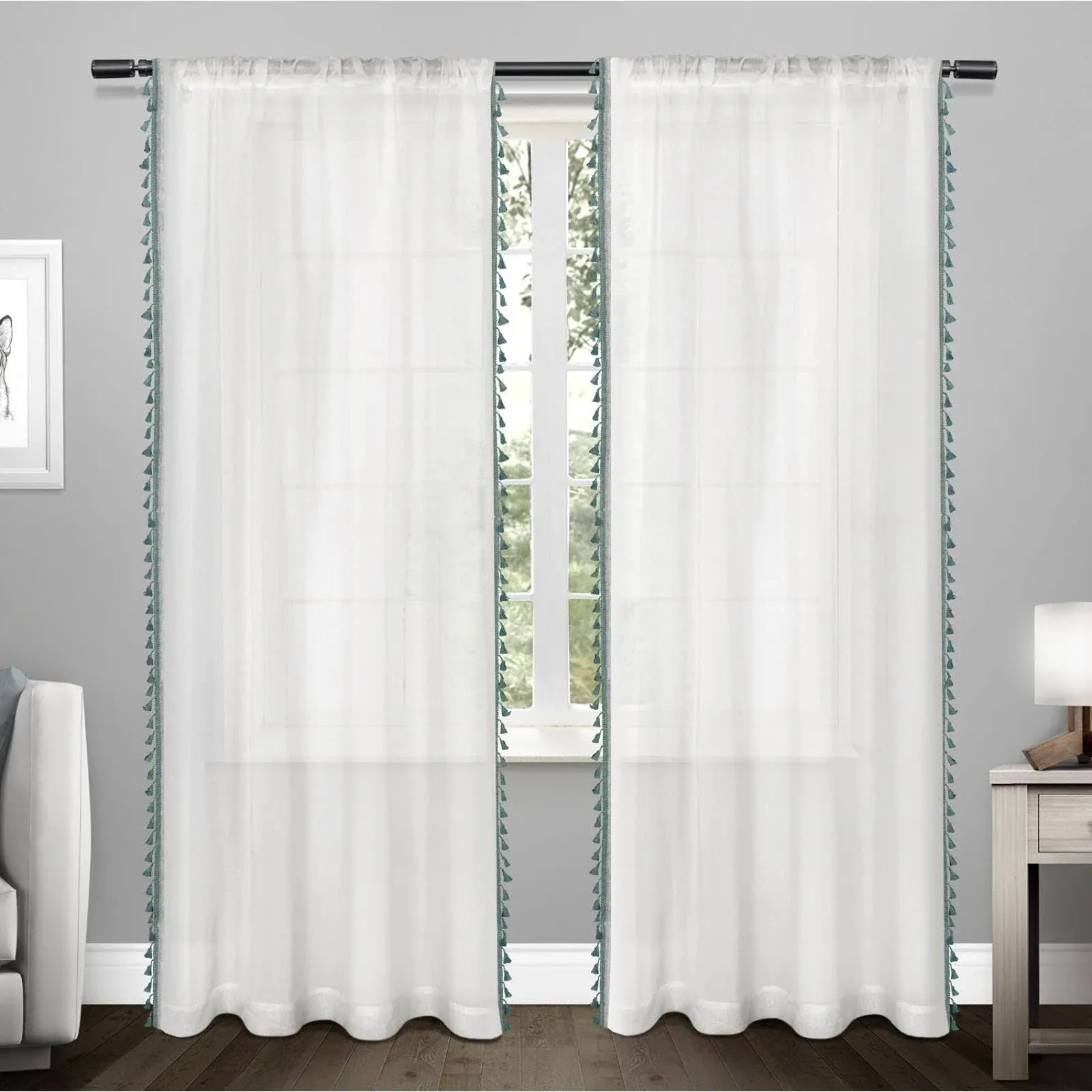 Sheer Curtain 54&quot;×84&quot; Set Of Two Exclusive Home