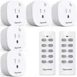 Syantek Remote Control Outlet Wireless Light Switch for Household Appliances, Expandable Remote Light Switch Kit, Up to 100 ft R