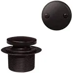 Westbrass Tip Toe Tub Trim Set with Two-Hole Overflow Faceplate in Oil Rubbed Bronze