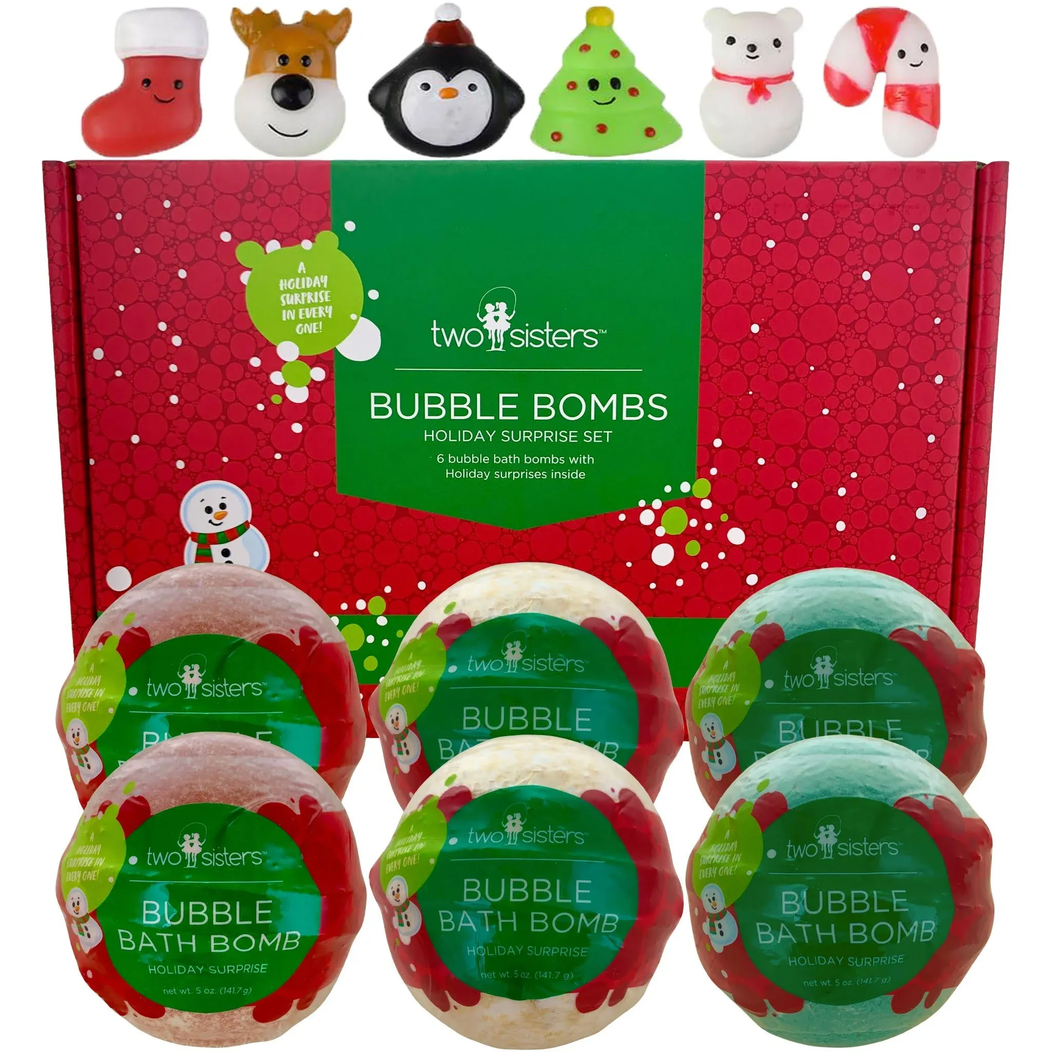 Two Sisters Christmas Squishy Bubble Bath Bombs