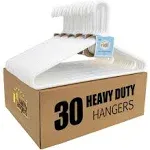 Quality Hangers Quality White Hangers Super Heavy Duty Plastic Clothes Hanger Multipack