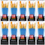 Paint Brushes, 10 Pack 100 Pcs Acrylic Paint Brushes Artist Paint Brushes for...