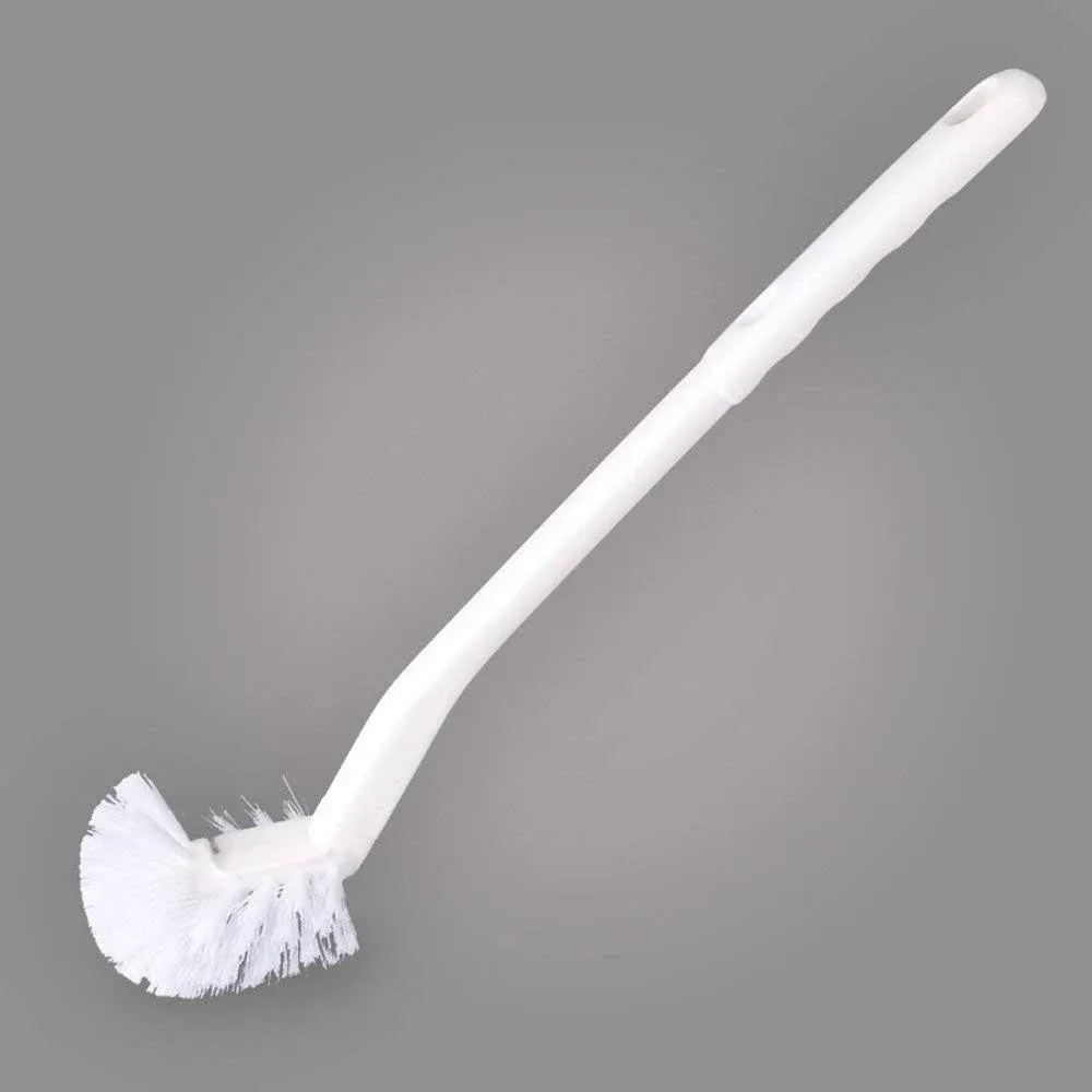 Baffect Curved Toilet Brush Plastic Long Antislip Grip Handle Toilet Cleaning Brushes Strong Decontamination Hanging Portable Toilet Bowl Brush