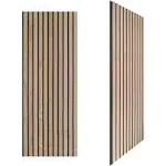 3D Slat Wood Wall Panels Acoustic Panels for Interior Wall Decor Natural Oak | W