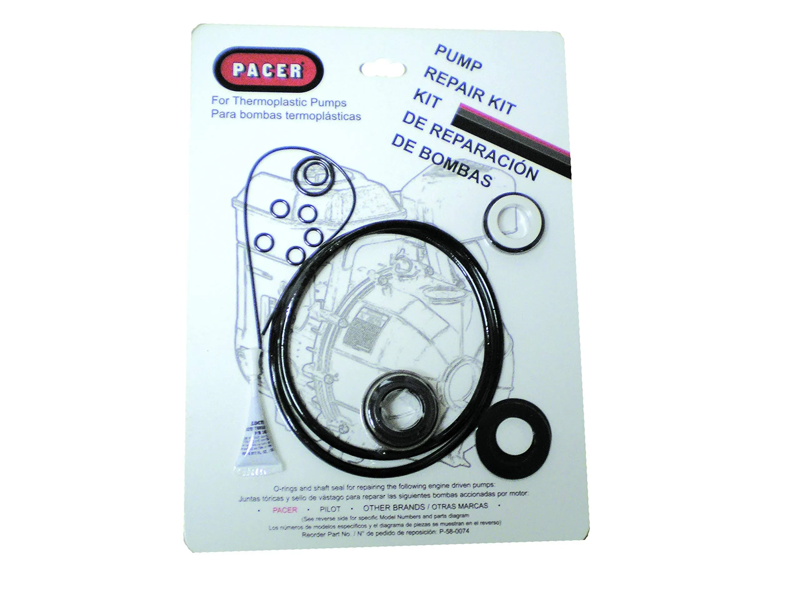 NEW QTY 1 Pacer Pumps P-58-0074 Pump Repair Kit for &#039;S&#039; Series Pumps