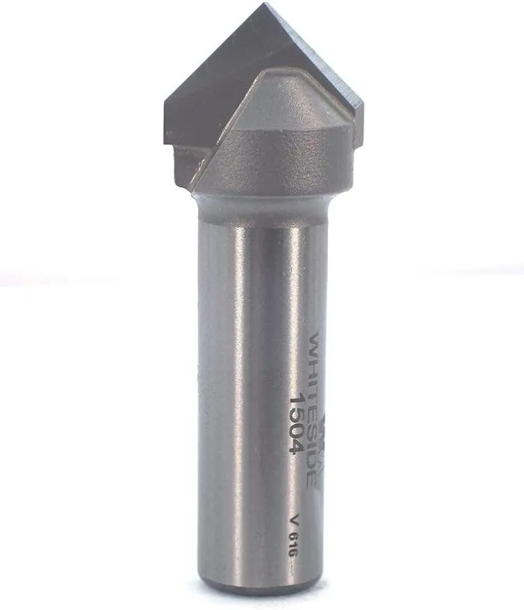 WHITESIDE 1504 V-GROOVE ROUTER BIT 90 DEGREE 3/4&#034; CUTTING DIAMETER