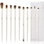 Jessup Precision Makeup Brushes 10pcs Eye Makeup Brush Set Premium Synthetic Eyeshadow Concealer Eyeliner Eyebrow Blending Highlight Brush, Light