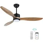 Ovlaim 52 Inch Indoor Outdoor Ceiling Fan, 52 INCH, 52&#039;&#039; Solid Nature Wood