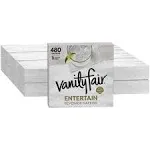 Vanity Fair Entertain Beverage Napkin 2-Ply White 40/Pack 12 Packs/Carton 35134