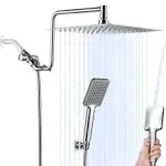 10”Round Handheld Spray Combination High Pressure Adjustable Rain Shower  | eBay