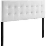 Modway Lily Biscuit Tufted Full Performance Velvet Headboard - White