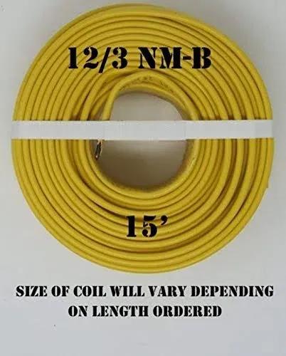 Cable Cabana 12/3 NM-B x 15' Non-Metallic Electrical Cable