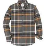Dubinik® Mens Flannel Shirts Long Sleeve Button Down Casual Work Plaid Shirt Men All Cotton Soft with Pocket Regular Fit