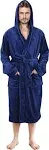 NY Threads Men's Luxurious Shawl Collar Fleece Bathrobe