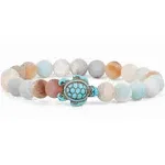 Fahlo Turtle - The Journey Bracelet, Aqua Blue -