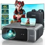 【Auto Focus & Keystone】YABER Pro V9 Wifi 6 Bluetooth Projector, 500ANSI