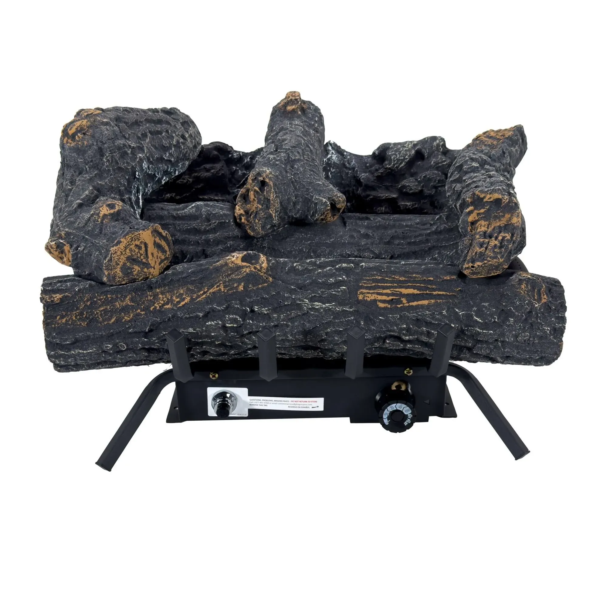  18-in Southern Oak Vent Free Gas Set 30,000 BTU&#039;s, Brown and Charred Logs 