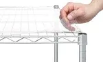 HSS Wire Shelf Liners for 18"x48" Wire Shelf, Opaque Plastic, 4-Pack, Hardware