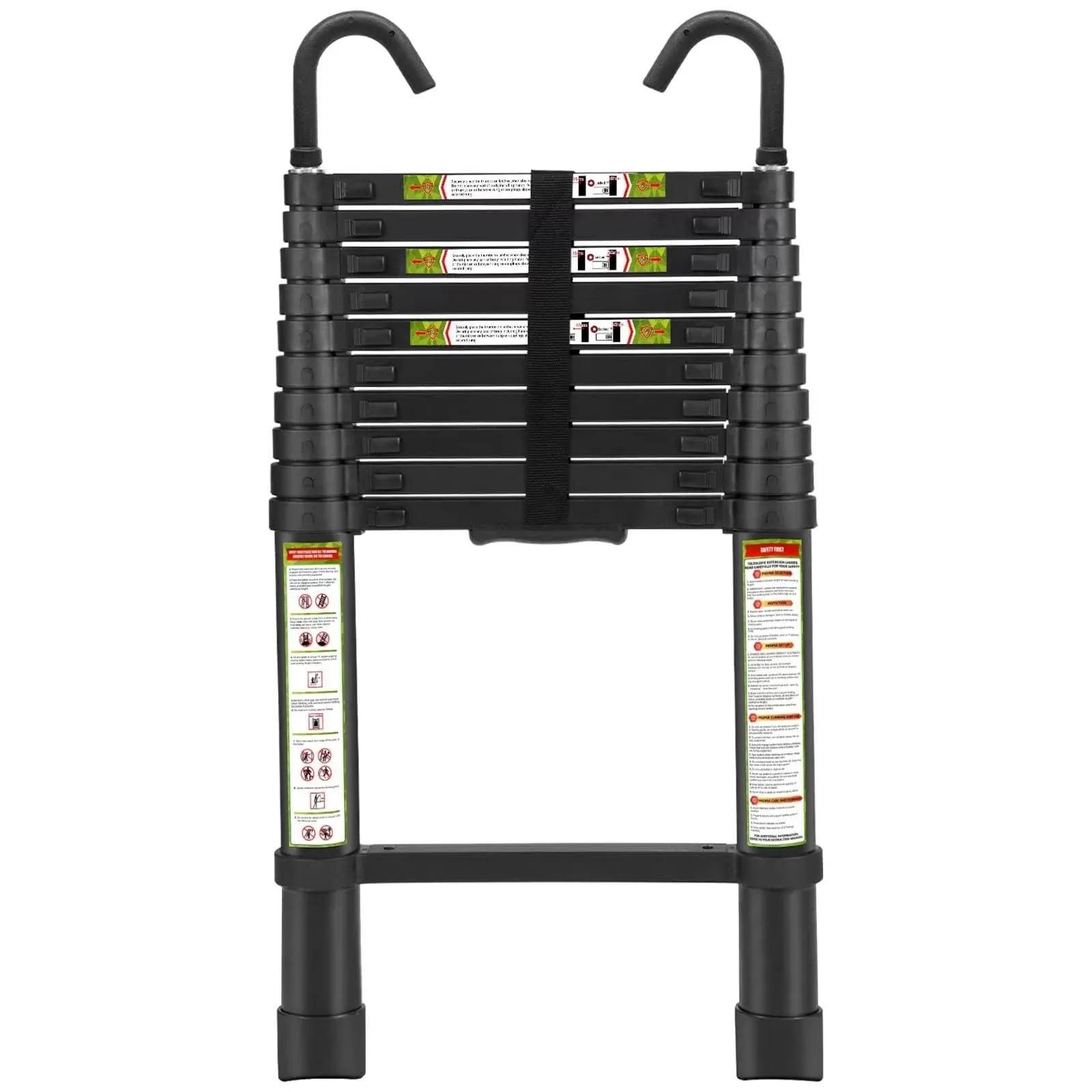 Telescopic Ladder,10.5FT RIKADE Telescoping Ladder Non-Slip Feet 330lb Capacity.