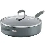 Anolon Advanced Home Hard-Anodized Nonstick Sauté Pan with Helper Handle and Lid, 5-Quart