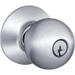 Schlage Orbit Satin Chrome Entry Door Knob