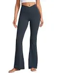 CRZ Yoga Women Butterluxe V Crossover High Waist Flare Leggings 31" True Navy / S