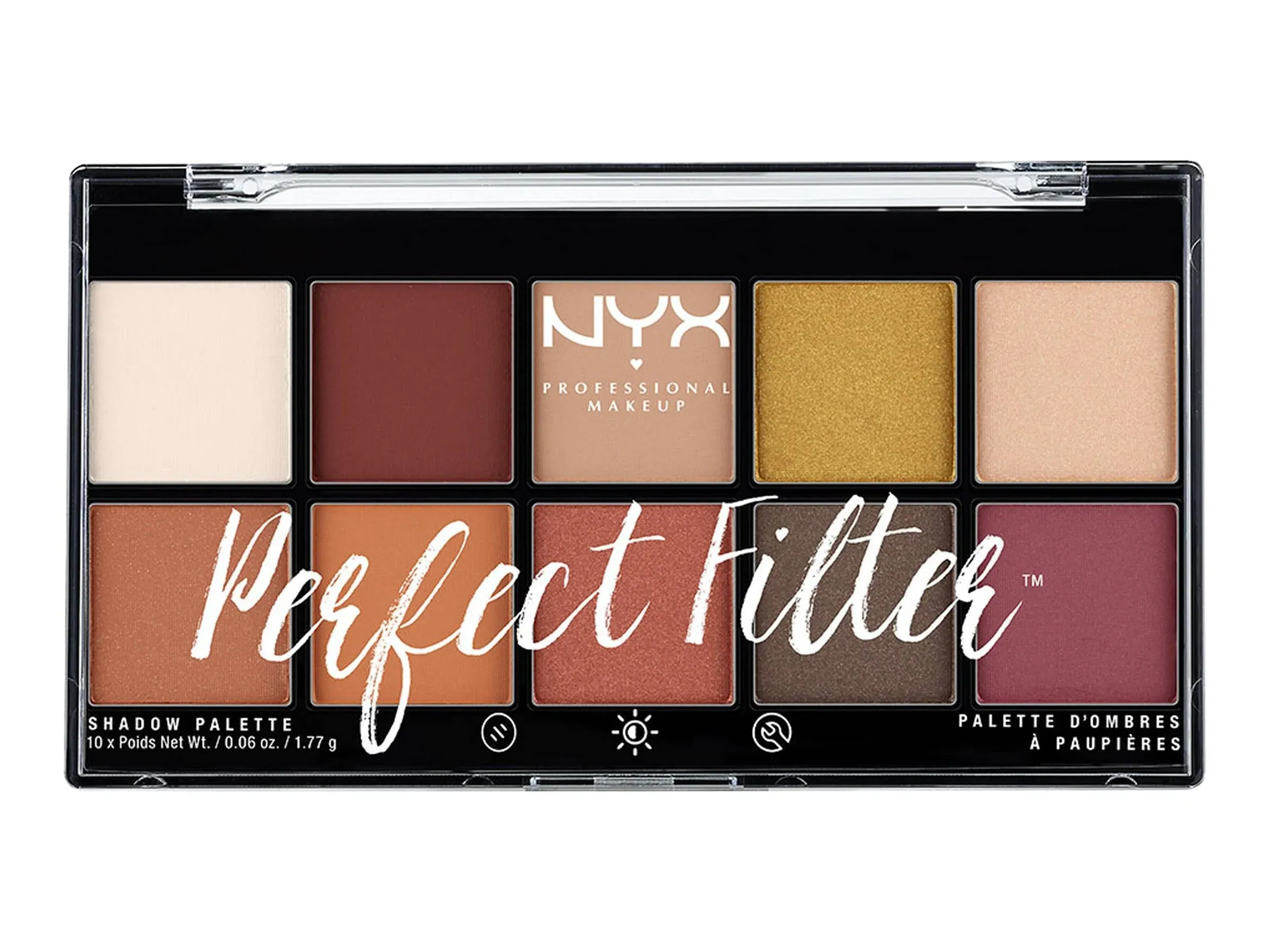 NYX PROFESSIONAL MAKEUP Perfect Filter Shadow Palette, Eyeshadow Palette, Rustic