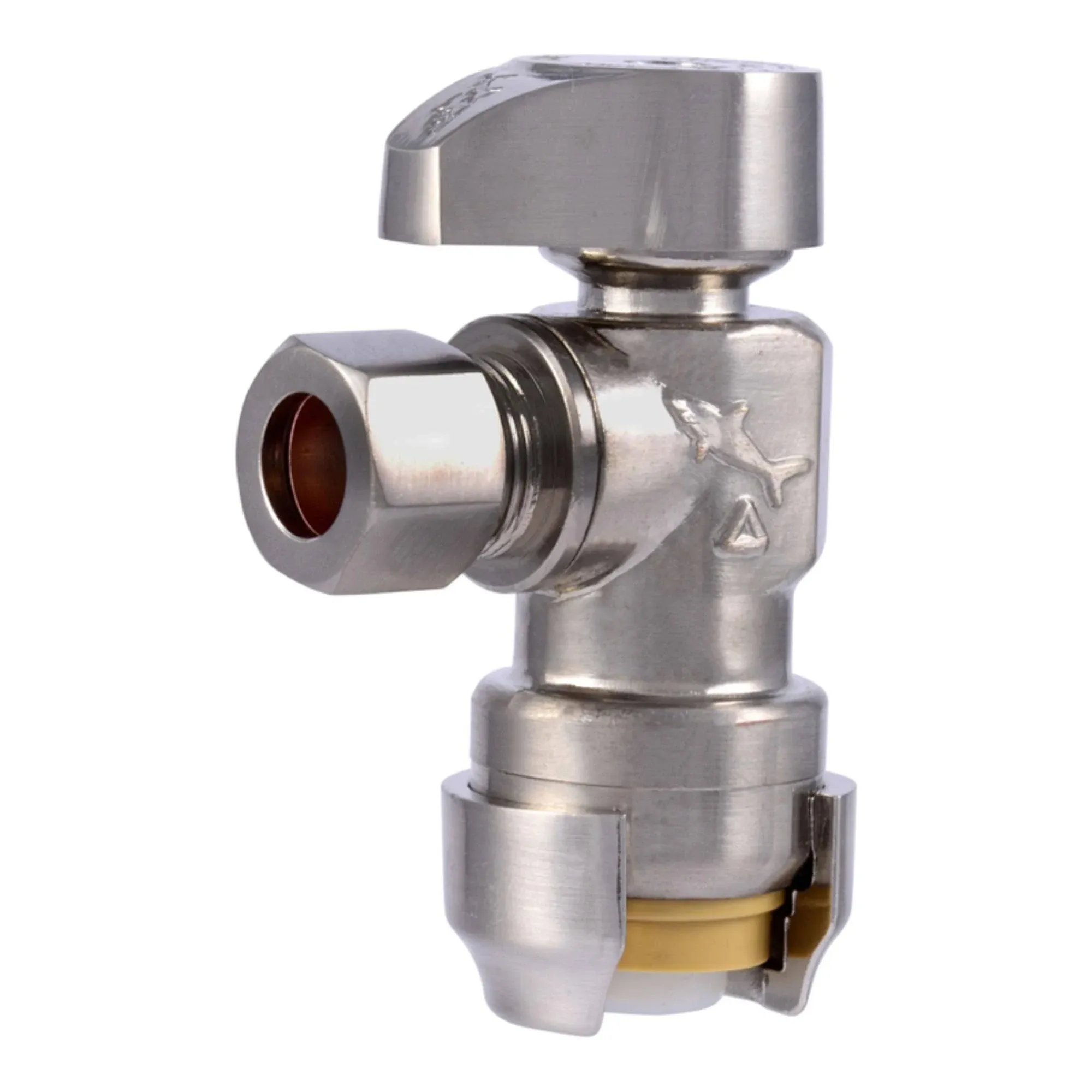 SharkBite 1/2 in. PTC X 3/8 in. Compression Brass Angle Stop Valve