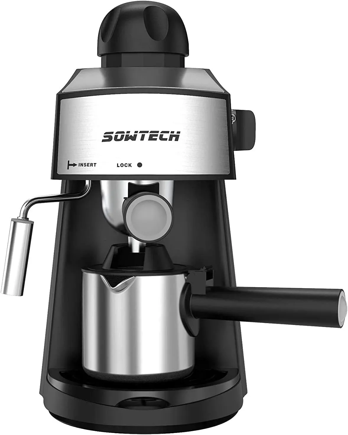 SOWTECH Espresso Coffee Machine Cappuccino Latte Maker 3.5 Bar 1-4 Cup with