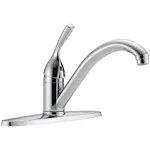 Classic Single-Handle Standard Kitchen Faucet with Side Sprayer in Chrome