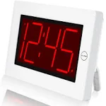 KWANWA LED Digital Clock, Alarm Clock, Wall Clock, 3" LED Digit Display, Adjustable Brightness, Auto Night Mode, Auto Alarm Volume Increasing, Wall-Mount & Table-top, Alarm Clock for Bedroom