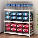 4 Pack Soda Can Organizer Rack for Pantry, Stackable Beverage Soda Can Storage D