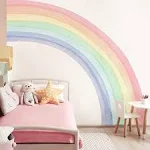 Right Half Rainbow (78.74&#034; x 70.87&#034;), Pastel for All Colors Wall 