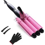 3 Barrel Curling iron Hair Waver, TOP4EVER 25mm Professional Ceramic Hair Curler