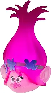 DreamWorks Trolls Poppy LED Night Light, Trolls World Tour, Plug-in, Dusk to Dawn, UL-Listed, Pink Glow, Ideal for Bedroom, Nursery, Bathroom, 43741