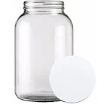 One Gallon Wide Mouth Glass Jar and Lid for Vinegar Making