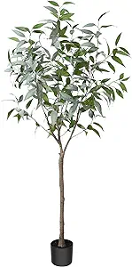 Artificial Eucalyptus Tree 6FT, Tall Fake Eucalyptus Tree Indoor, Large Faux ...