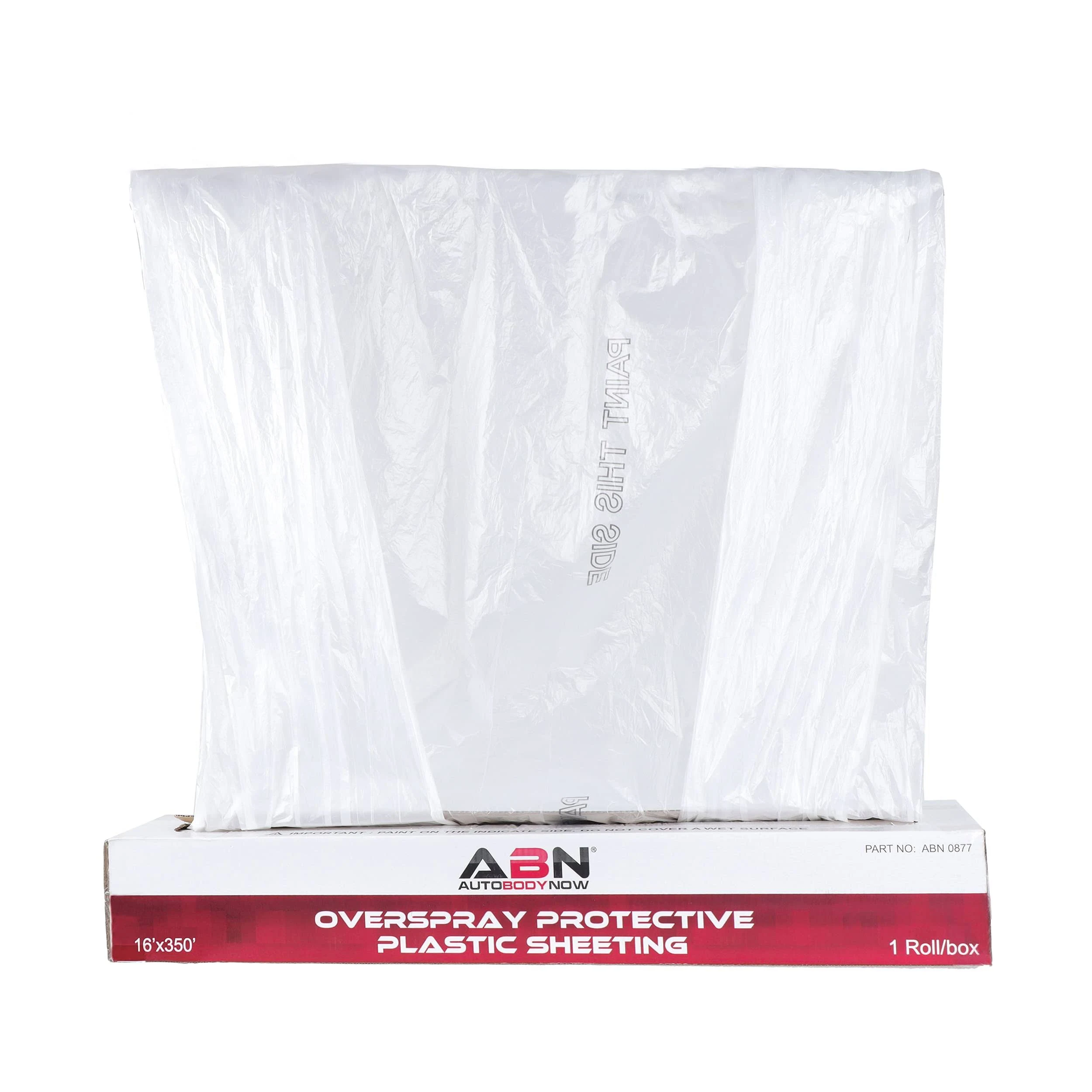 ABN Clear Plastic Sheeting 10 Micron 16 x 350 Feet Transparent Film