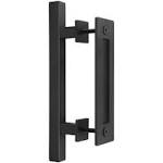 EaseLife 12&#034; Sliding Barn Door Pull Handle With Flush Hardware Set,Heavy Powder